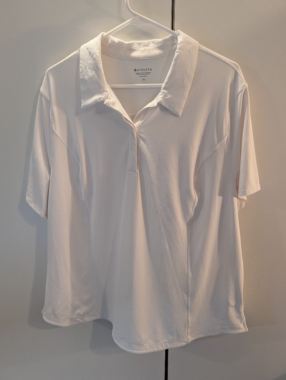 Athleta Woman's 2X  White Performance Polo